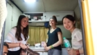 volunteers in mobile van