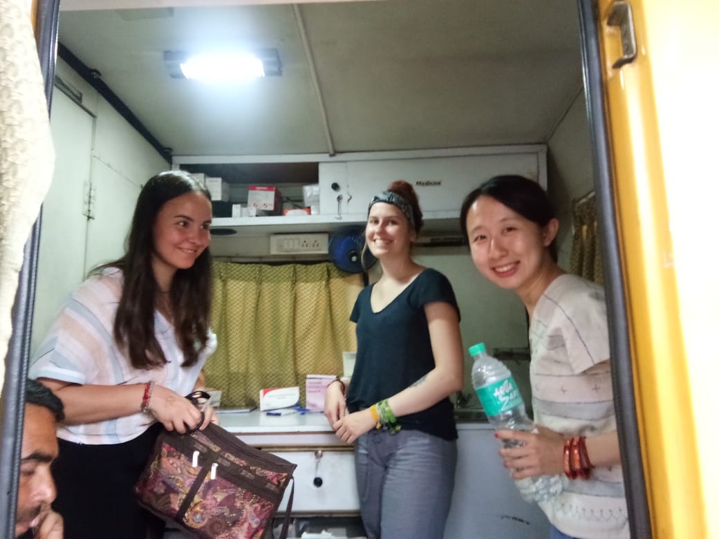 volunteers in mobile van